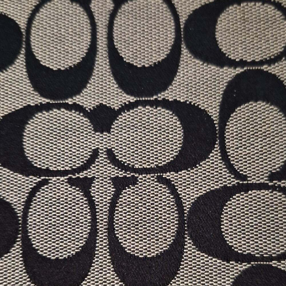 Coach Signature Canvas Tablet Folio in Black and Cream - Picture 6 of 16