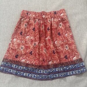 CAbi Skirt Women's Small Batik Bella Casual Pull‎ On front pockets #784 Boho