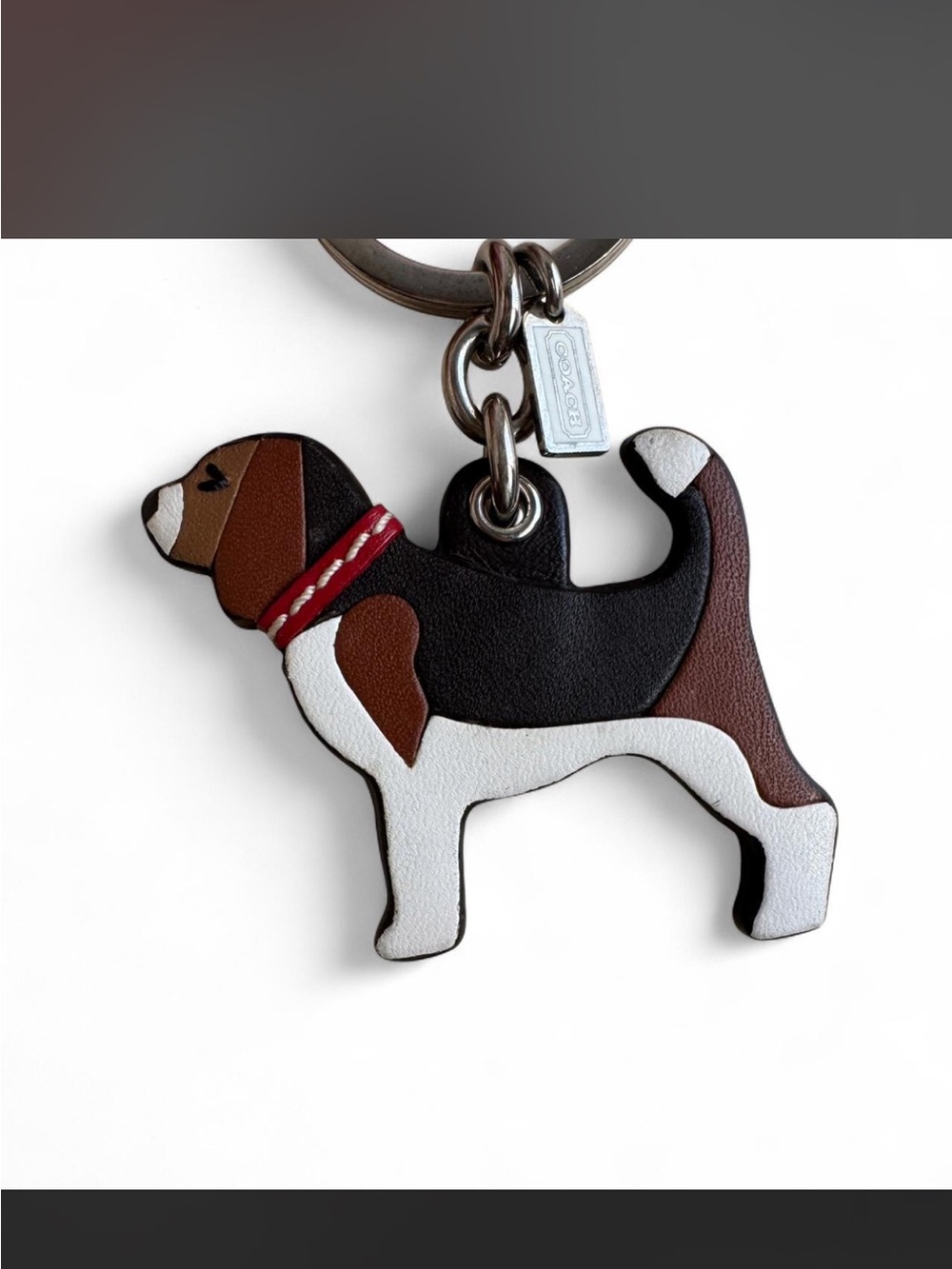 Coach Leather Beagle Keychain - Picture 3 of 3