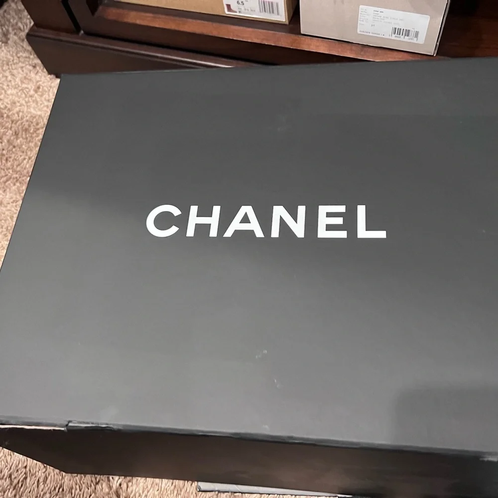 CHANEL COCO EYELET LARGE SHOPPING TOTE Black Calfskin Chain CC Bag Rare - Picture 6 of 16
