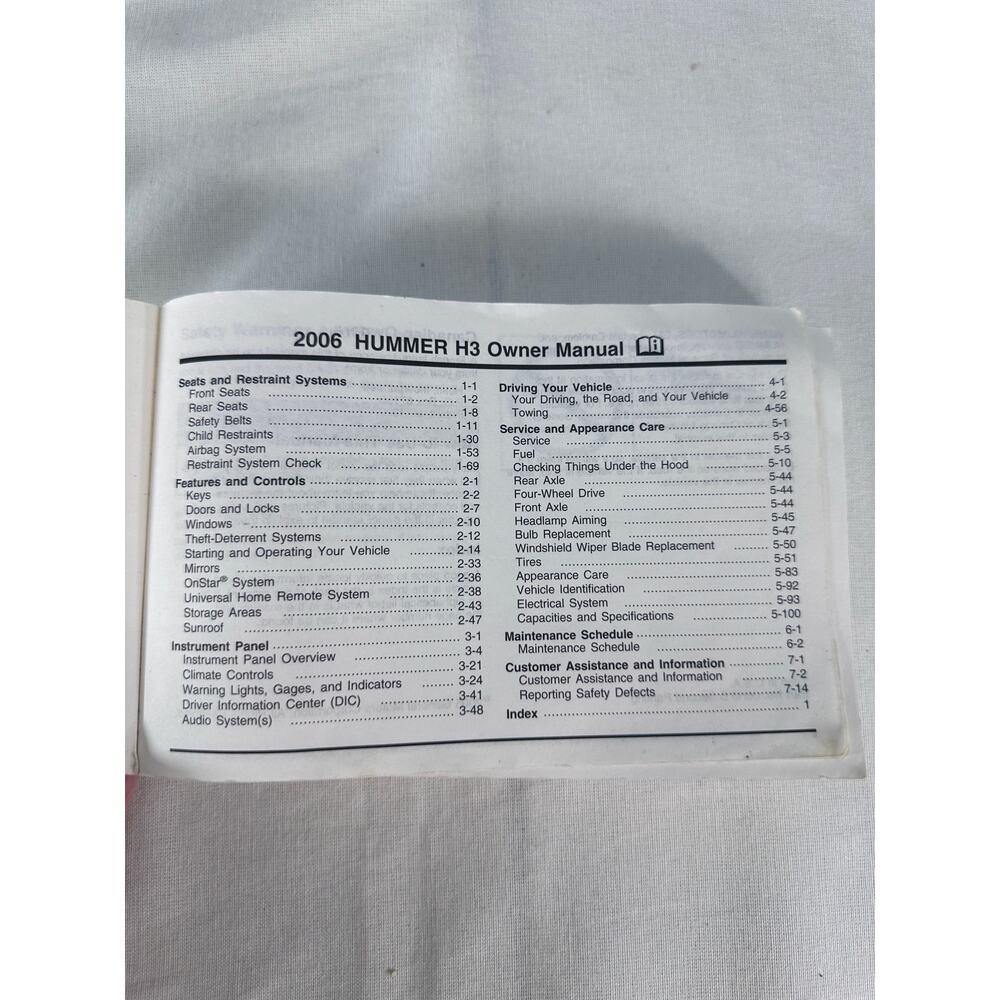 2006 Hummer H3 Owner’s Manual Operator Instructions - Picture 3 of 5