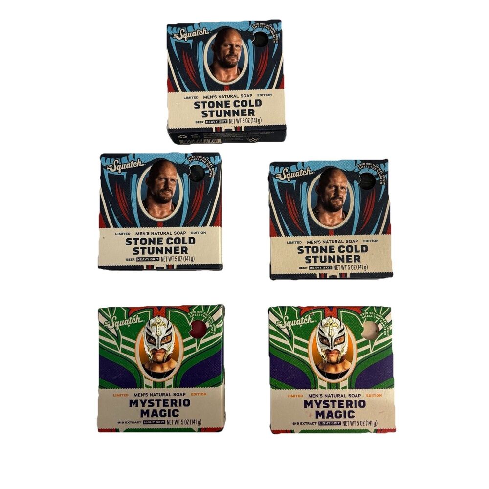 5 Bars Dr. Squatch Men's Ltd Edition Soap WWE Stone Cold Stunner Mysterio Magic