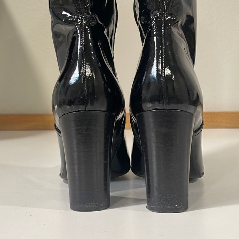 COACH PATENT LEATHER BOOTS SIZE 8.5 - Picture 9 of 11
