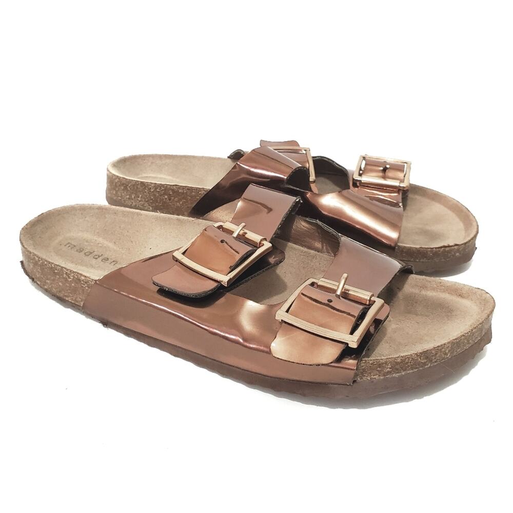 Steve Madden | Madden Girl G-Please Copper Brown Metallic Sandals