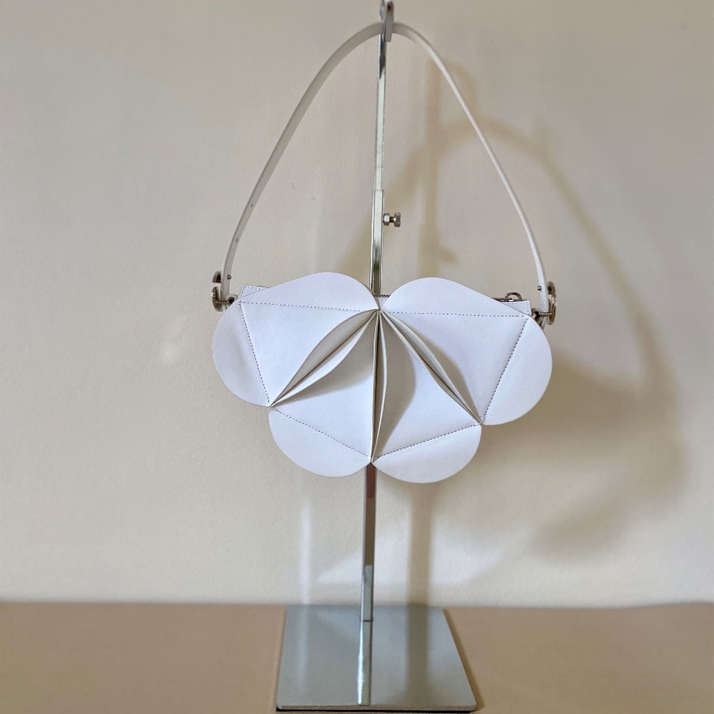 Coperni White Calf Leather Origami Shoulder / Hand Bag - Picture 8 of 16