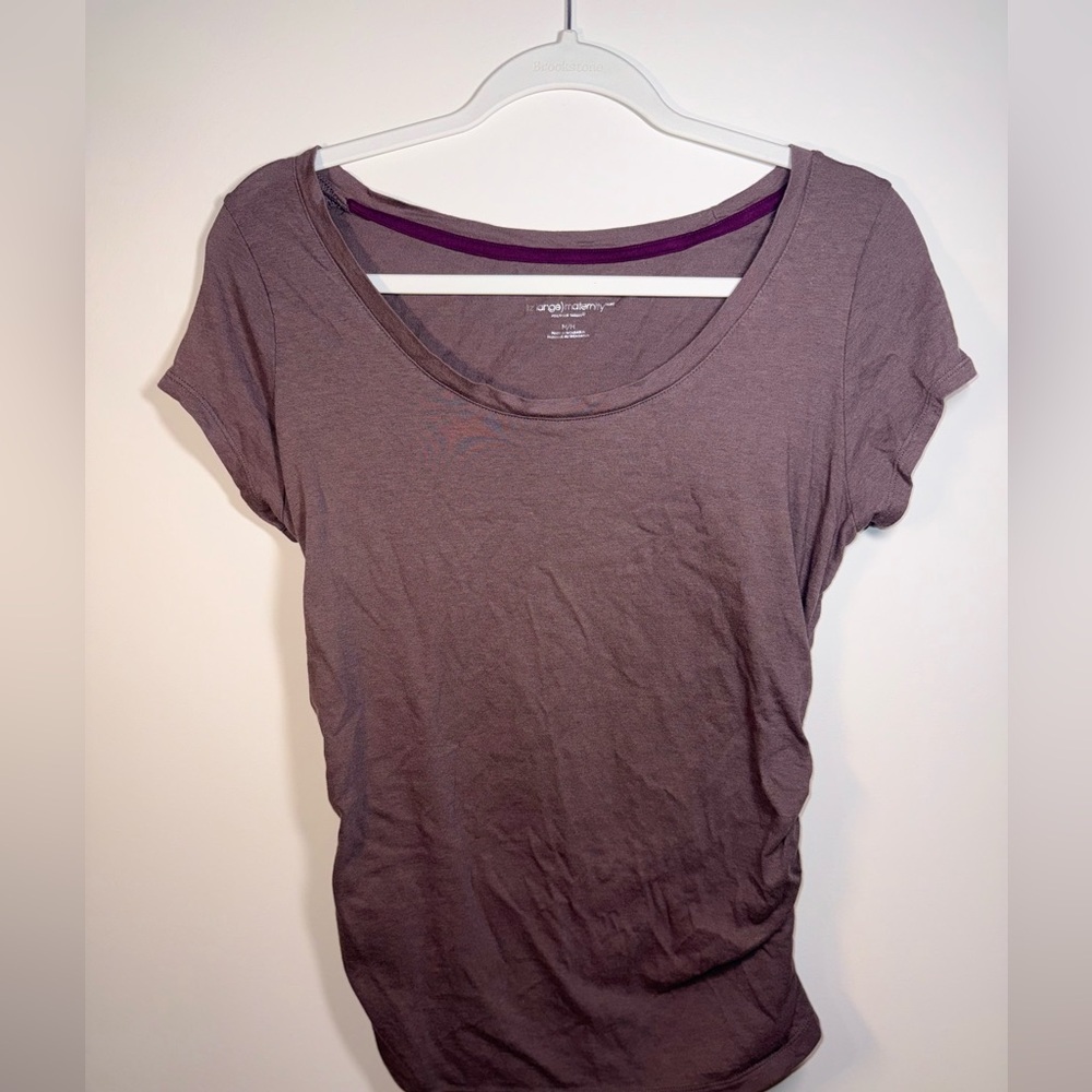 Liz lange Maternity Target Women's Mauve Short Sleeve Tee size Medium
