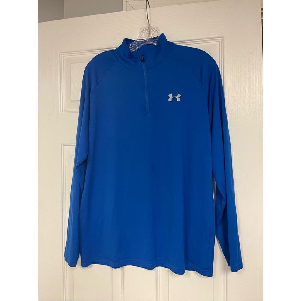 Under Armour, quarter zip, pullover, royal blue, men’s medium