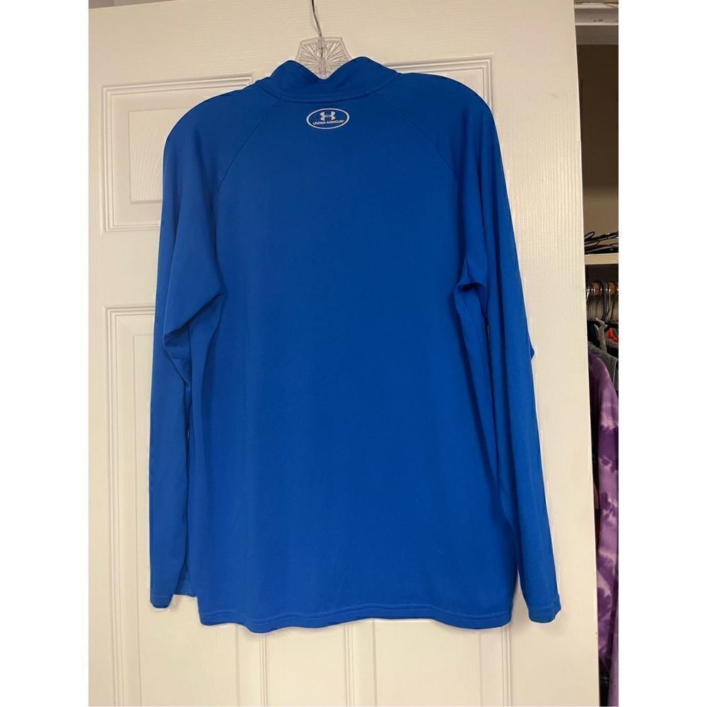 Under Armour, quarter zip, pullover, royal blue, men’s medium - Picture 3 of 4