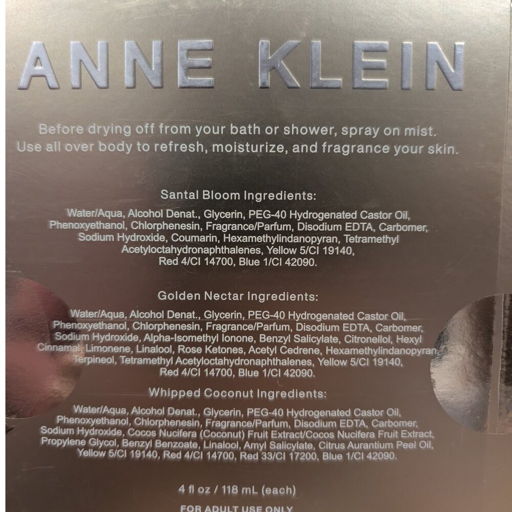 Anne Klein Golden Hour Body Mist Set – 3 Pc Gift Box NWT - Picture 4 of 4