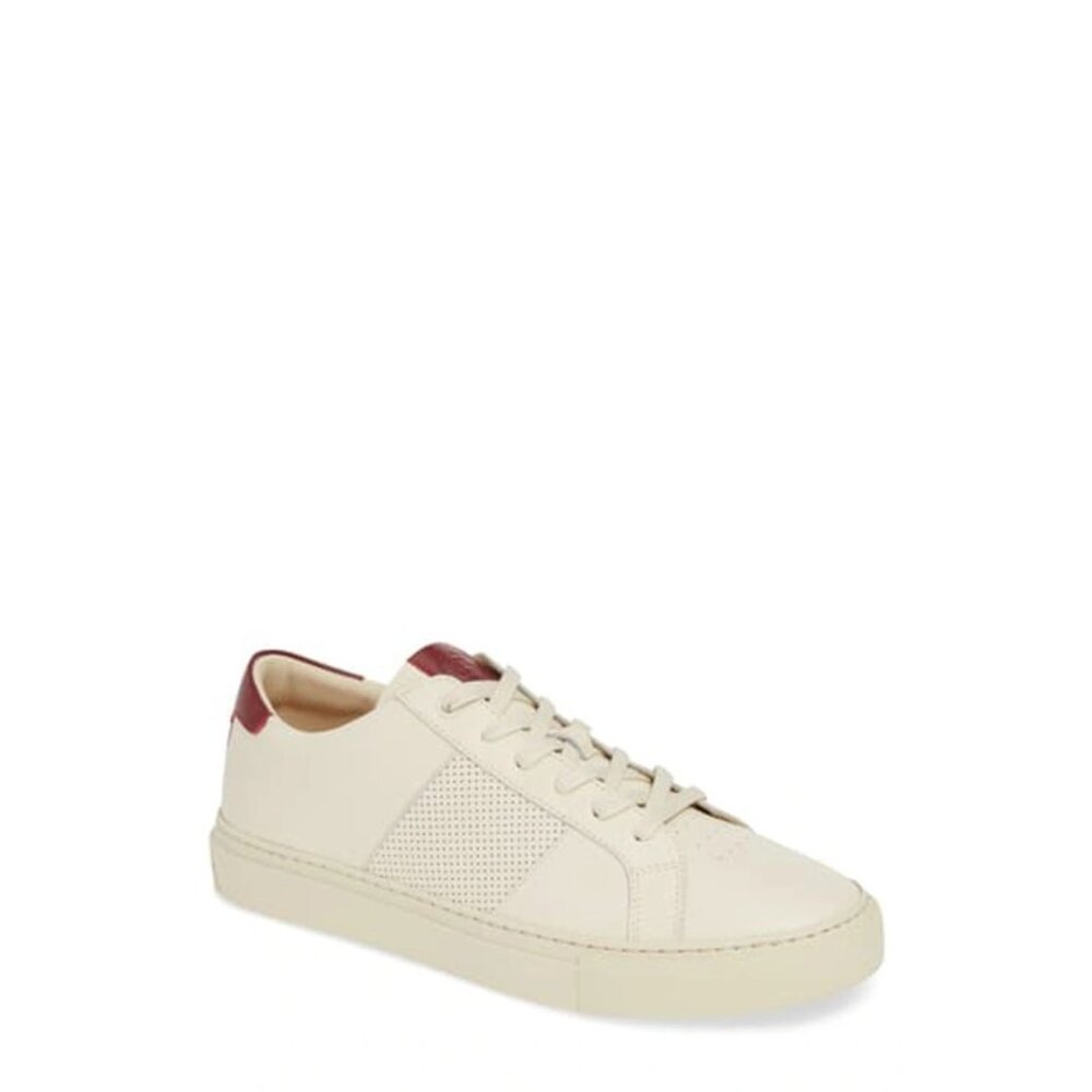 Greats Royale Sneaker In Off White Red Leather‎ Lace Up Made In Italy Size 11.5