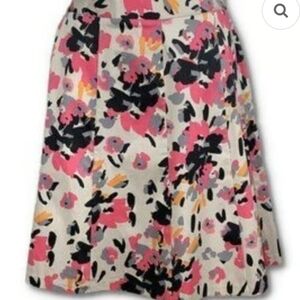 Lane Bryant Sz18 ColorBlast 90's Vtg Art Deco Pleated A-Line + Size Flattering