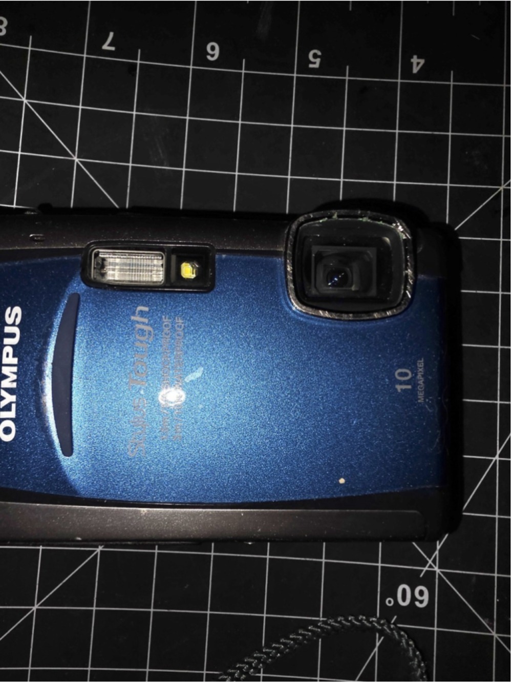 Olympus Stylus Tough-6000 Blue WORKS WITH Case, Memory Card Adapter - No Charger