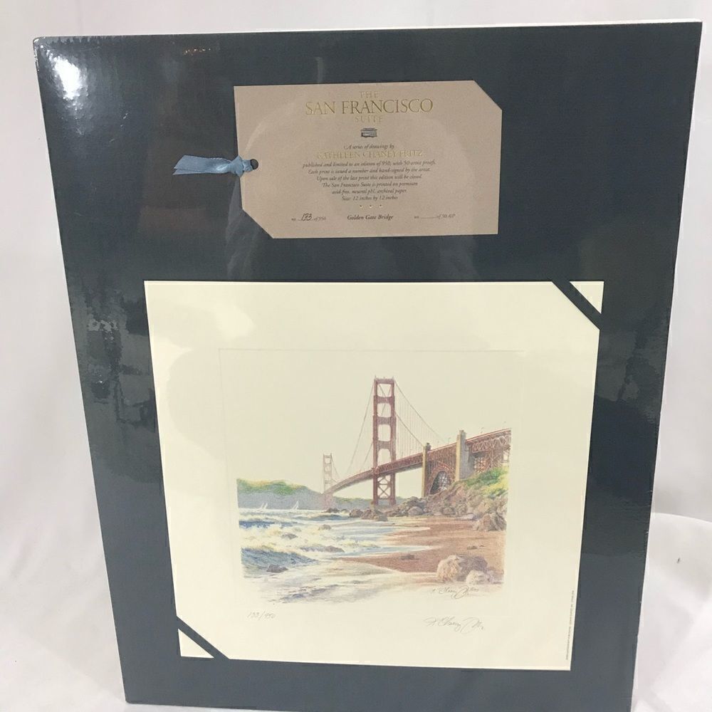 NWT Kathleen Chaney Fritz Golden Gate Print