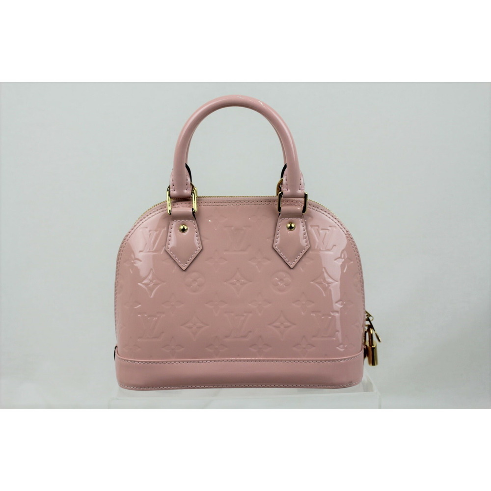 Louis Vuitton Compact Alma Flower Pink Bag Leather Patent Monogram