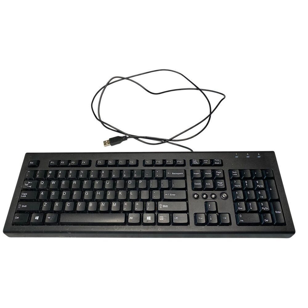 HP PR1101U USB Wired Desktop Keyboard Black Untested