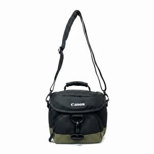 Canon Camera Bag Padded SLR Multi Strap Black & Green Carry Tote Shoulder Case