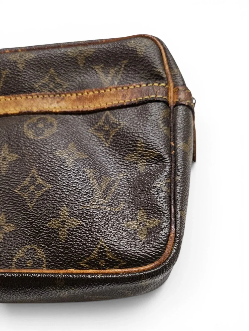 Louis Vuitton Compiegne 23 1992 Clutch Handbag in Monogram Canvas and Leather - Picture 15 of 15