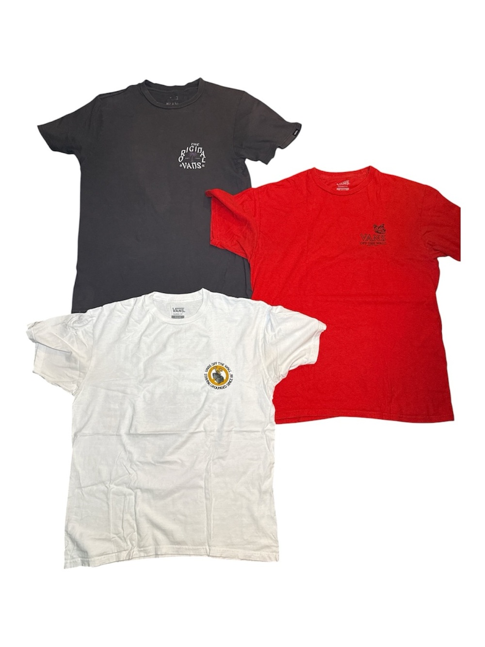 Vans Men's LOT OF 3 Classic Fit Graphic T-shirts Medium