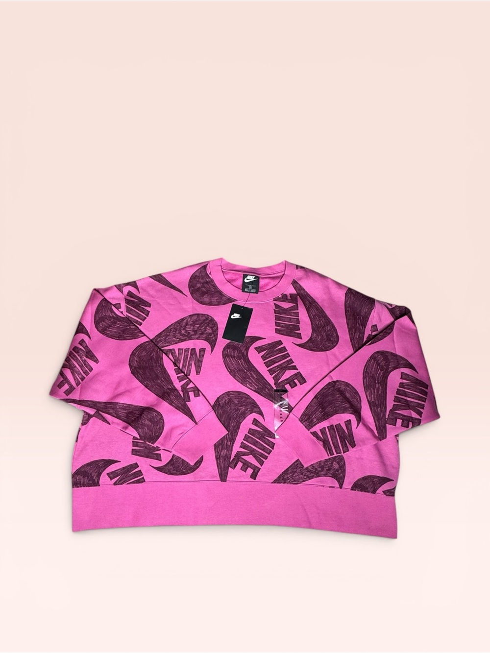 Nike Pink Sportswear Icon Clash
Fleece Crewneck Sweatshirt