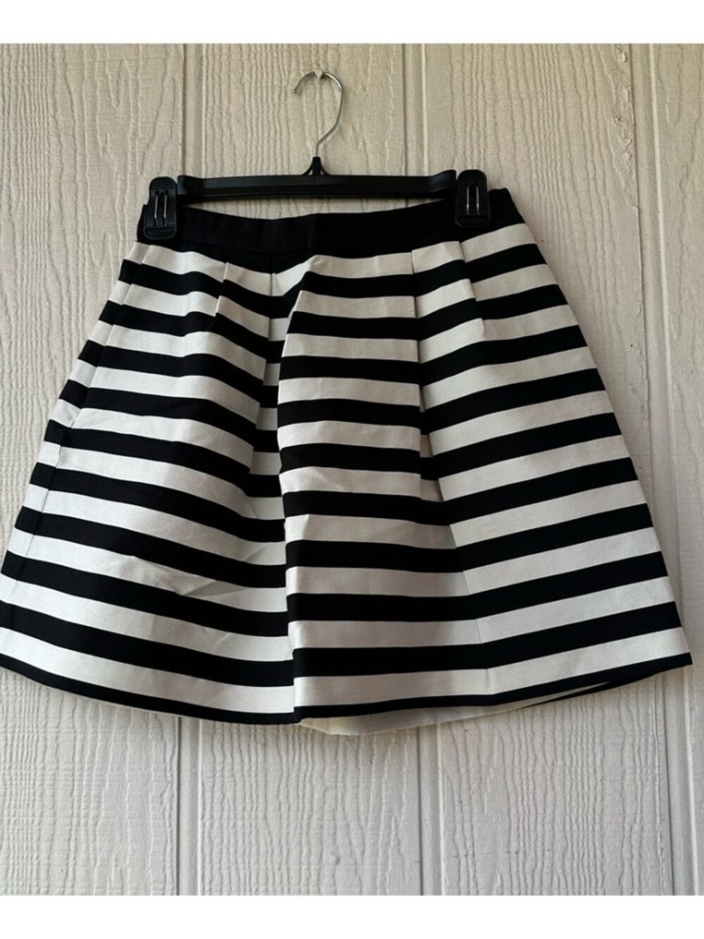 Black and Cream Striped Skirt
