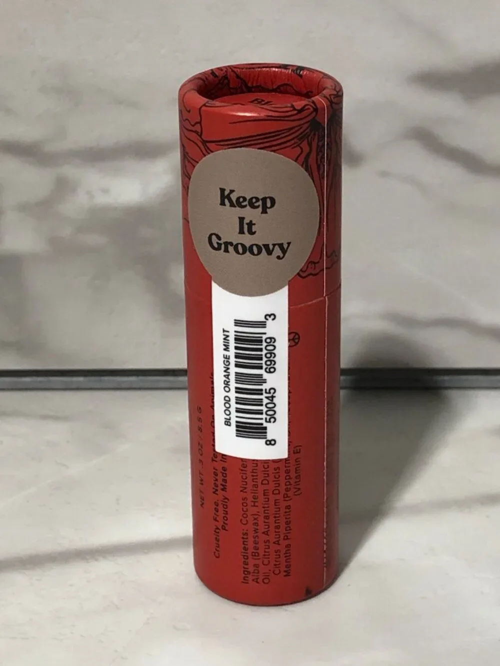 Poppy and Pout Blood Orange Mint lip balm - Picture 2 of 5