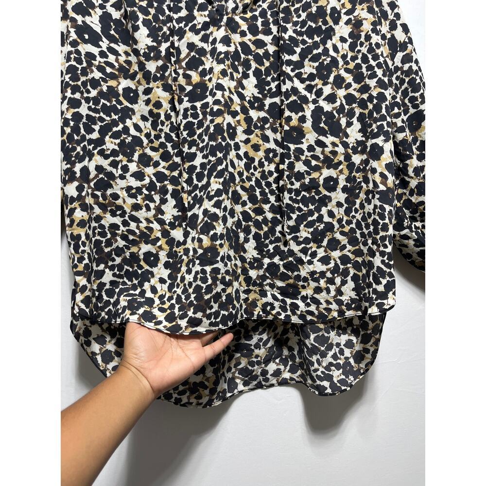 Sanctuary Leopard Abstract Top Puff Sleeves Boho Chic Size S - Picture 11 of 12