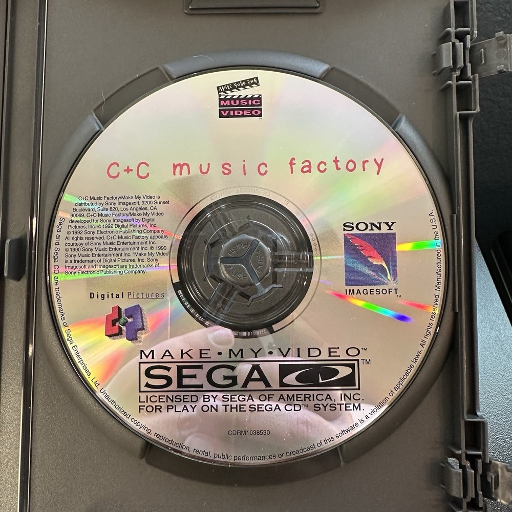 Power Factory Ft C+C Music Factory (Sega CD, 1992) Disc Only Great Condition