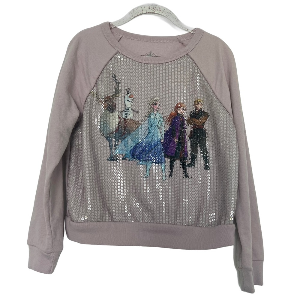 DISNEY FROZEN LONG SLEEVE‎ SEQUINS Pullover Top Size XS