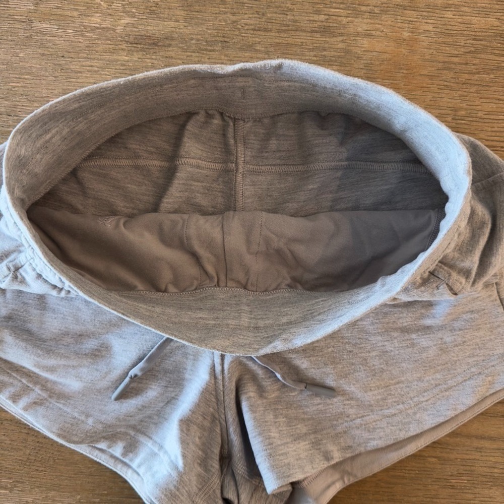 Lululemon‎ Inner Glow High Rise Short 3"-heathered grey-Modal #W7BB5S-Size 2 - Picture 8 of 12