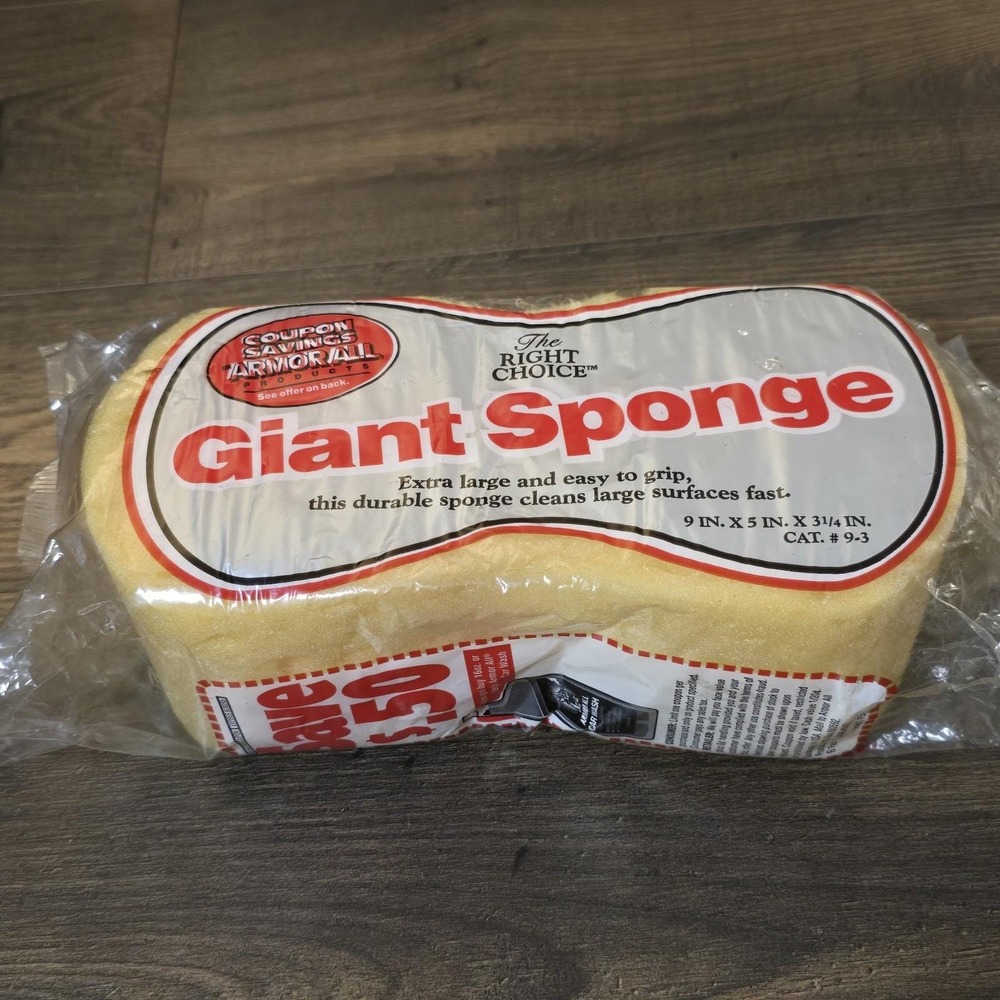 Clean-Rite‎ Giant Bone Sponge Auto House Vintage 1990s USA sealed New Old Stock