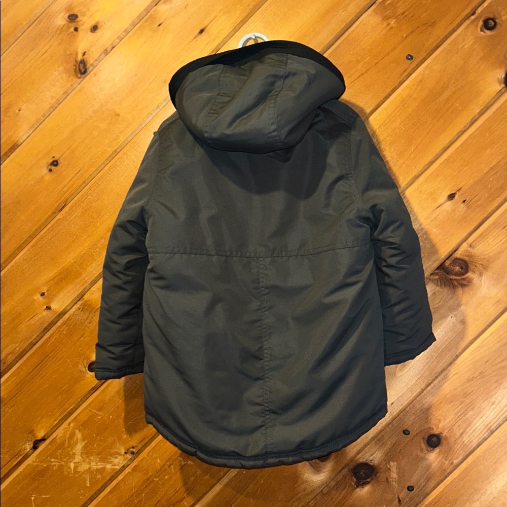 Michael Kors Kids gray/black double zip hooded insulated winter jacket 4T - Picture 4 of 6