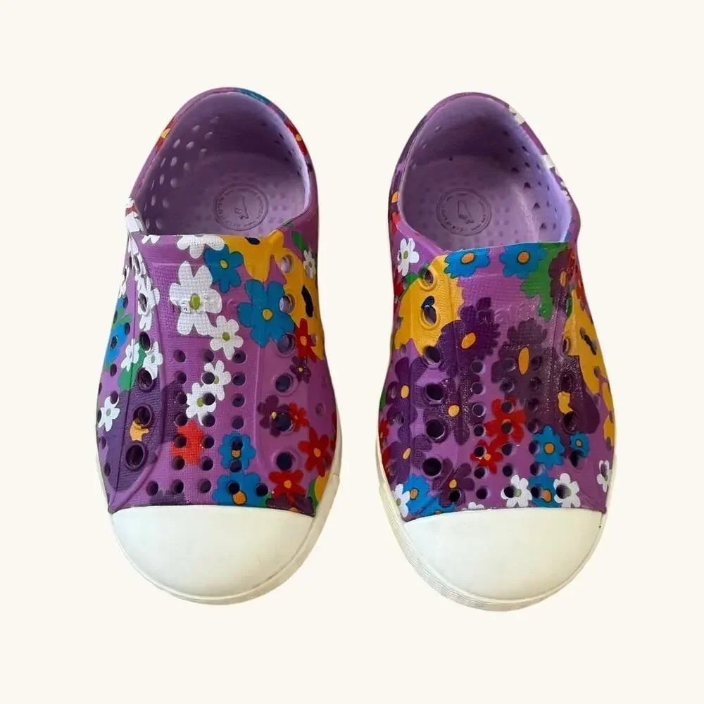 Native Jefferson Floral Print Slip-On Shoes Kids Size 6 (toddler) - Picture 1 of 6