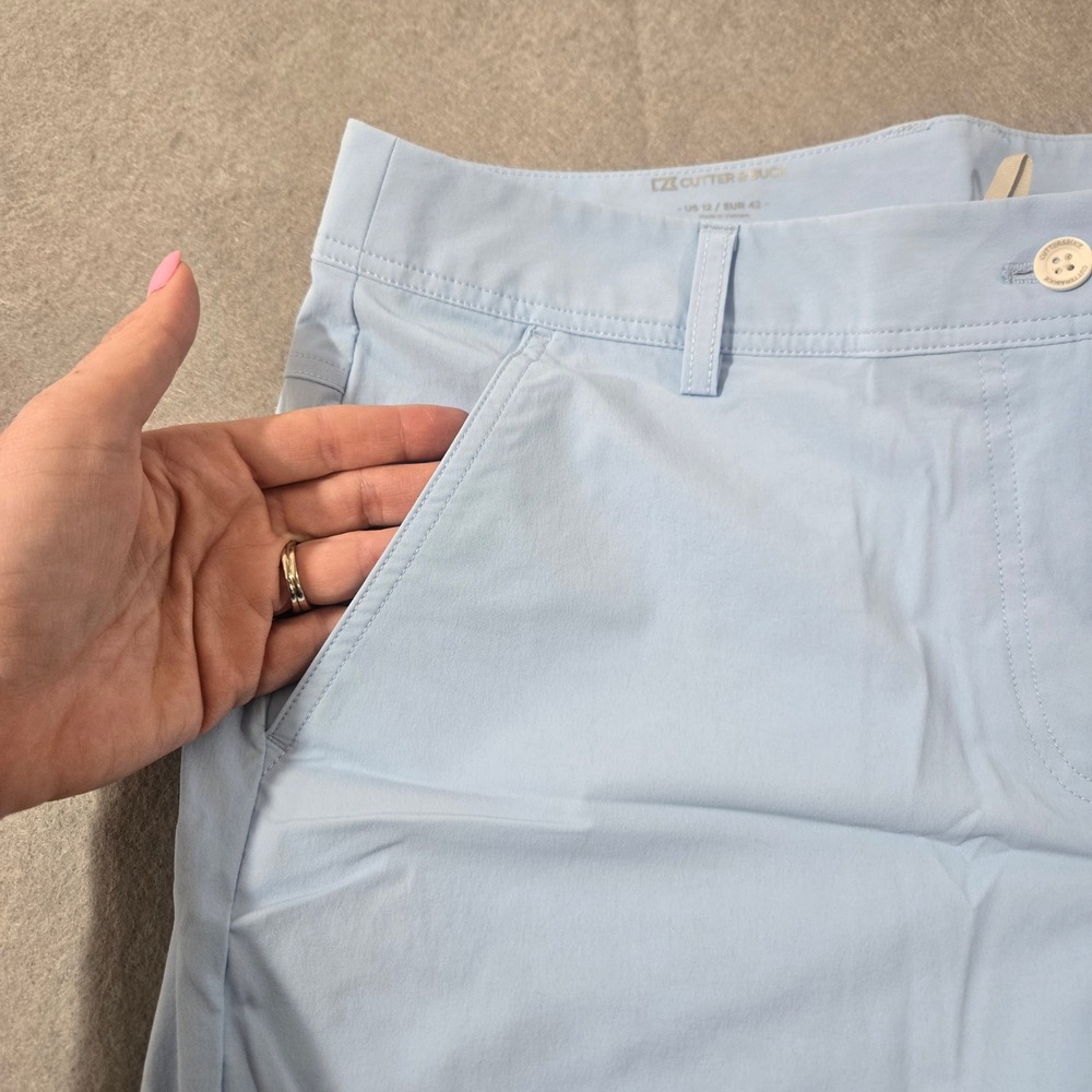 Cutter & Buck Womens CB DryTec Golf Shorts Light Blue Size 12 Performance - Picture 3 of 7