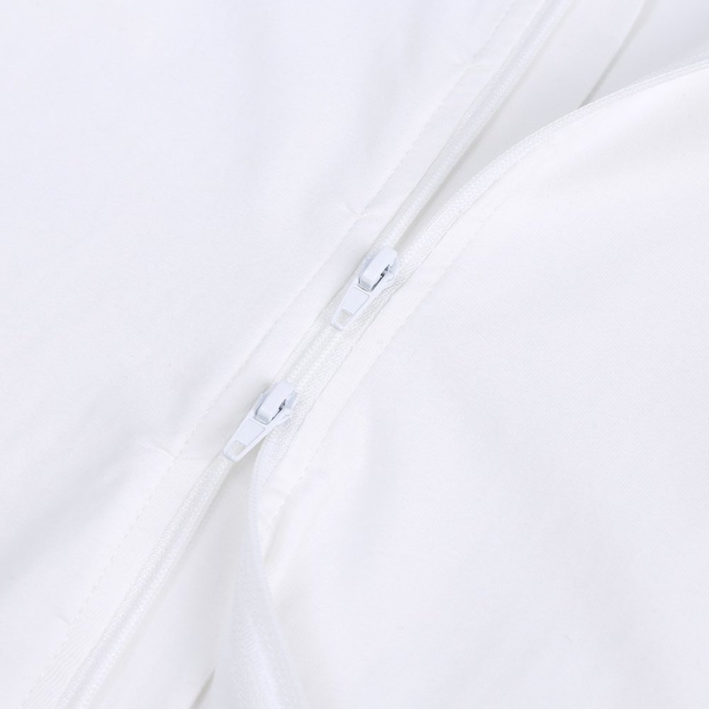 NWT*3-6m BABY ROMPER Shorts Double Zipper White Cotton Play-Sleep Custom Design - Picture 6 of 16