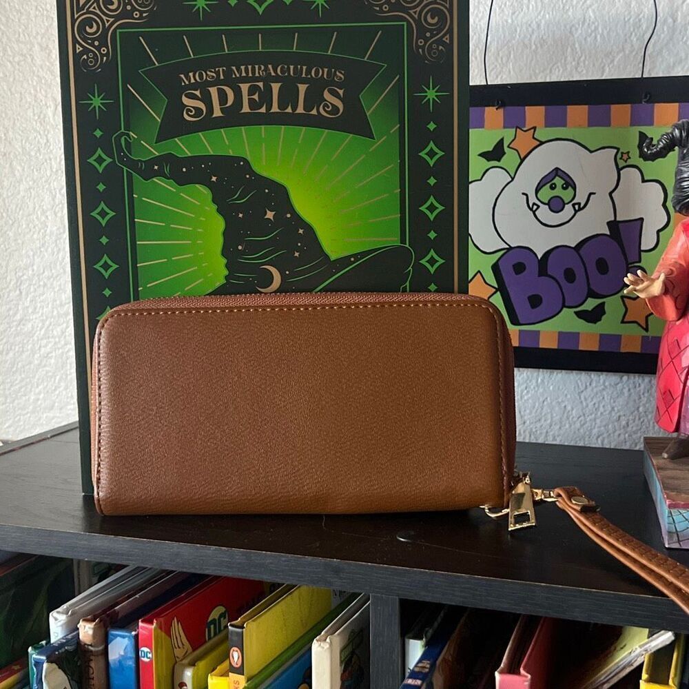 No brand brown Wristlet wallet 8”x4”