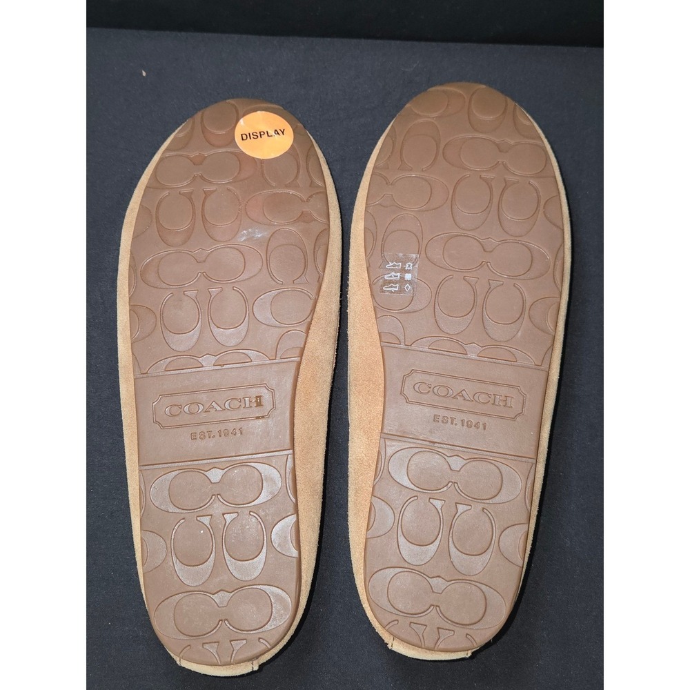 Coach Antonia Suede Shearling Lined Moccs Slippers Mocassins Shoes Women Size 6 - Picture 10 of 12