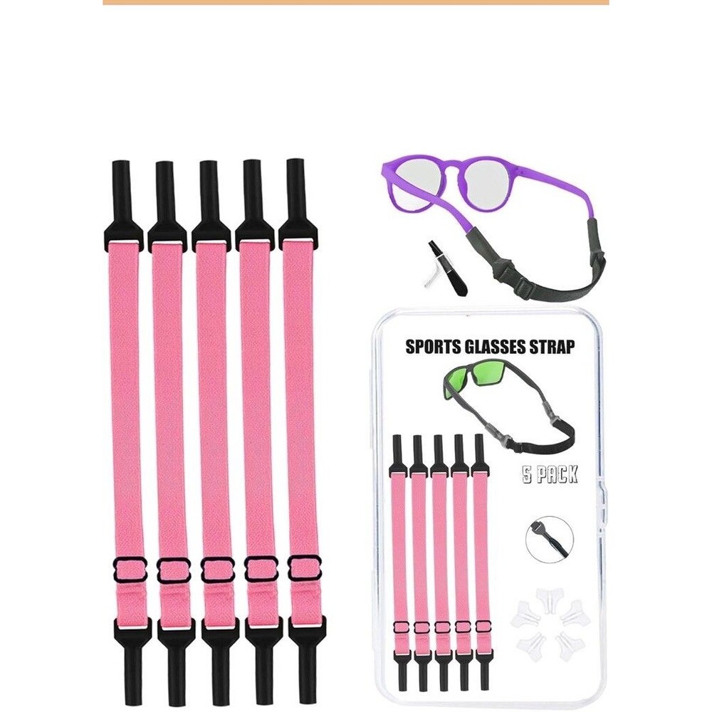 Kids Glasses Strap (6.5-10In),Silicone Eyeglasses Straps for Women Pink Sports