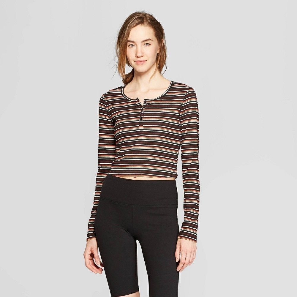 Target Colsie Long Sleeve Crop Top Size Medium