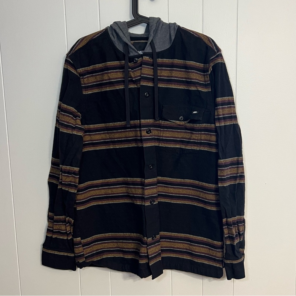 Vans long‎ sleeve button-down hoodie Size L