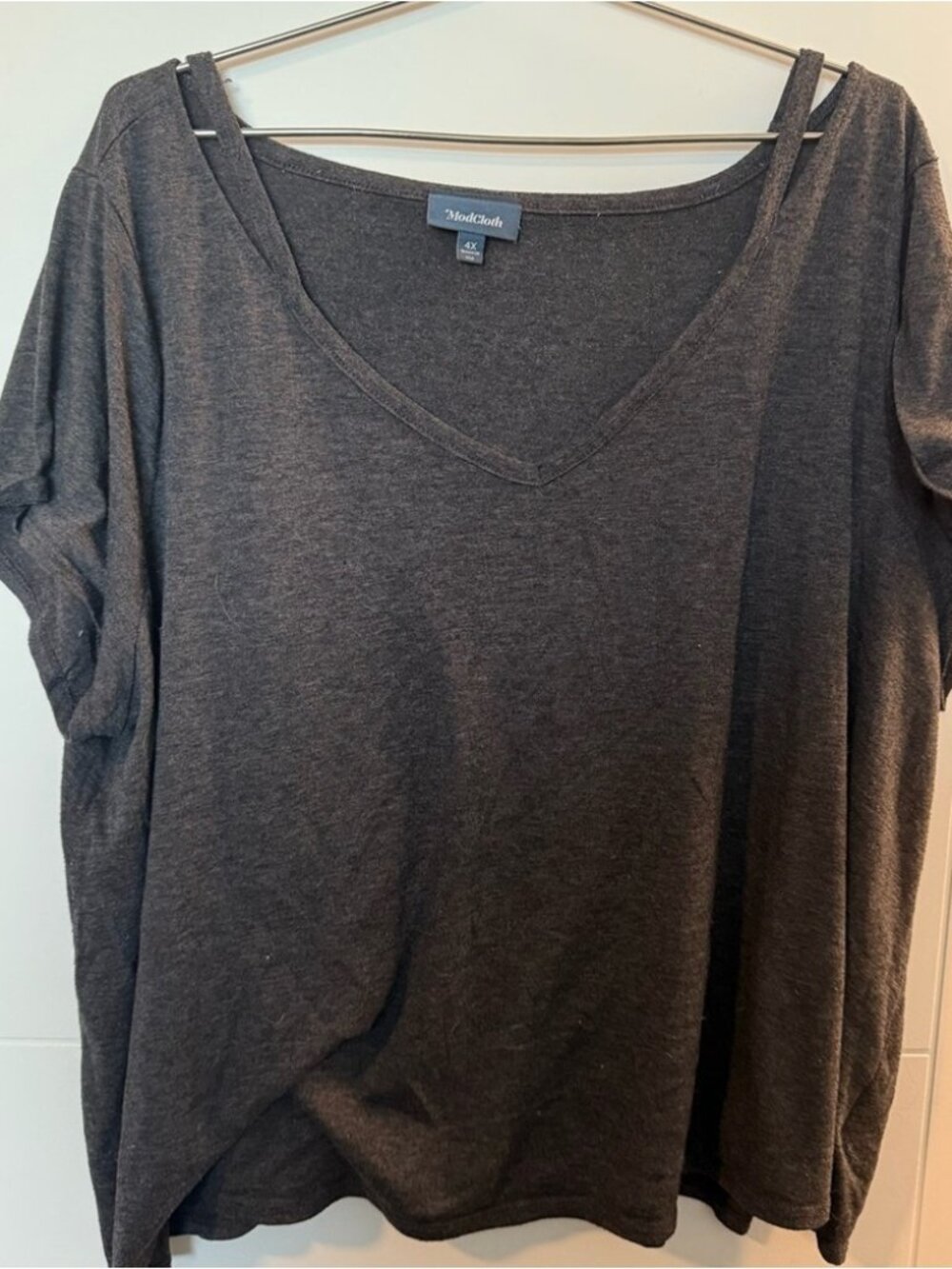 Gray Oversized Short Sleeve Tee