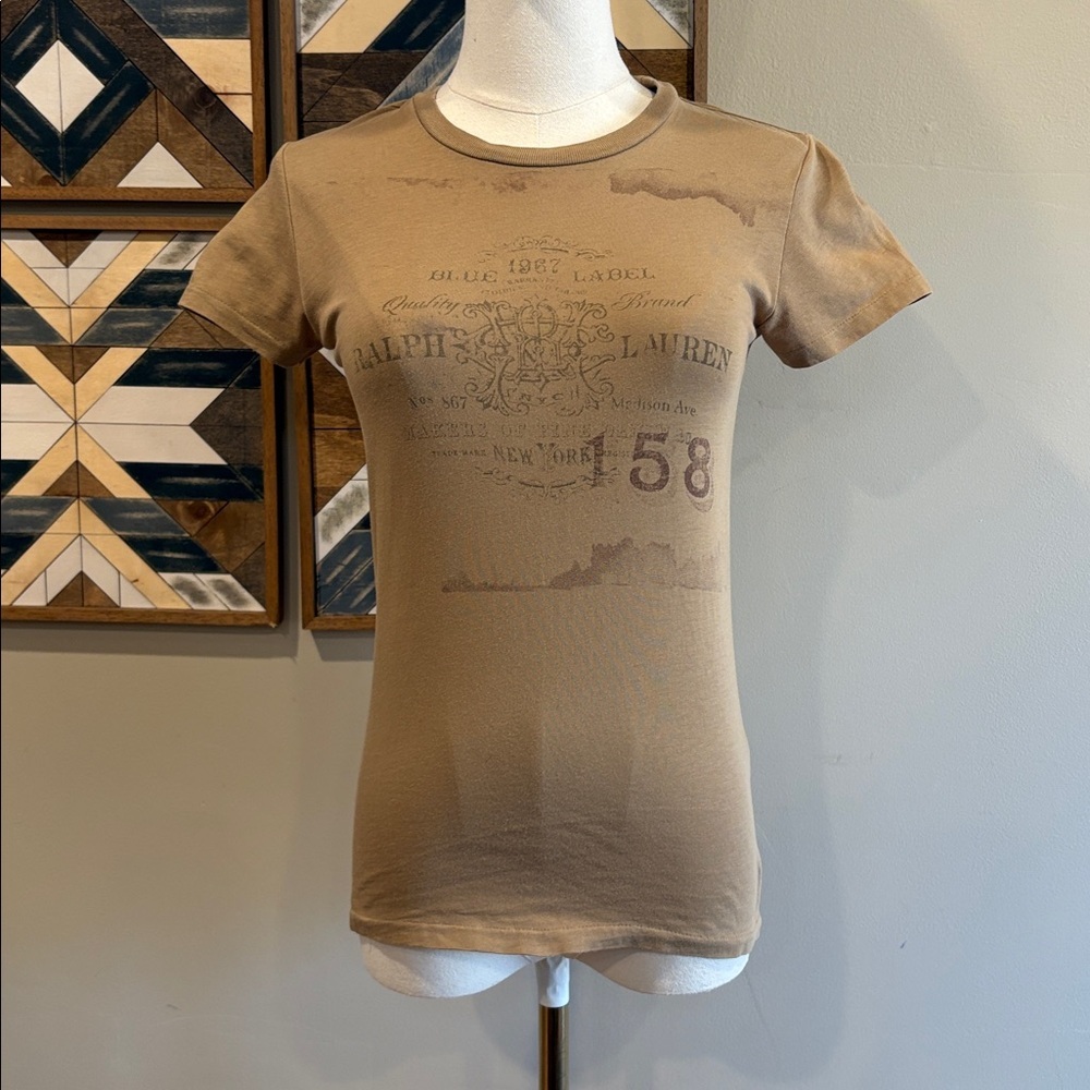 Vintage Ralph Lauren Blue Label Vintage Logo Graphic Tee size XS