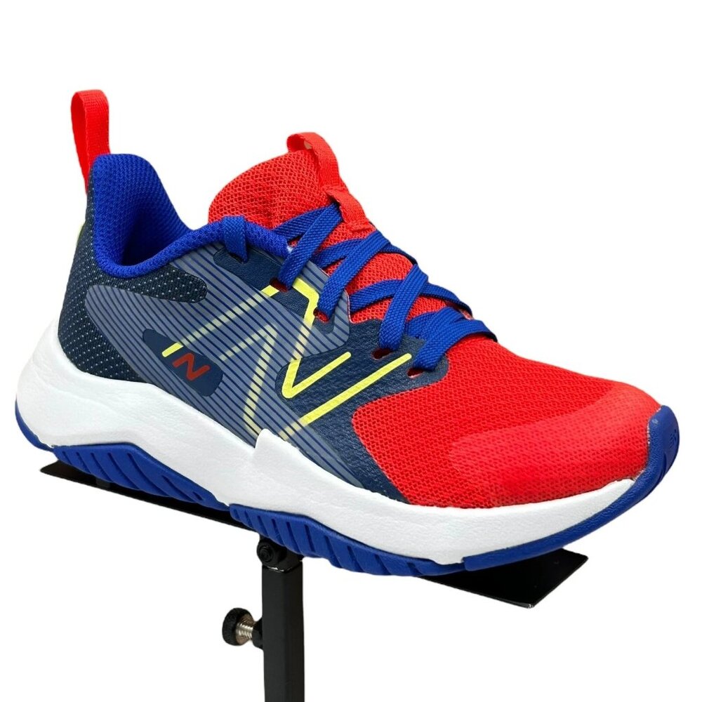 New Balance Little Boys Running Shoes Size 11.5 Wide Blue Red Sneakers Lace up