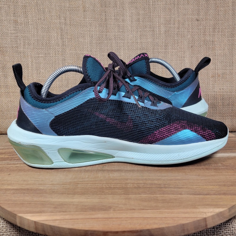 Nike Air Max Fly Running Shoes Black Teal Pink Women's Size 10 Athletic Sneakers - Picture 6 of 9