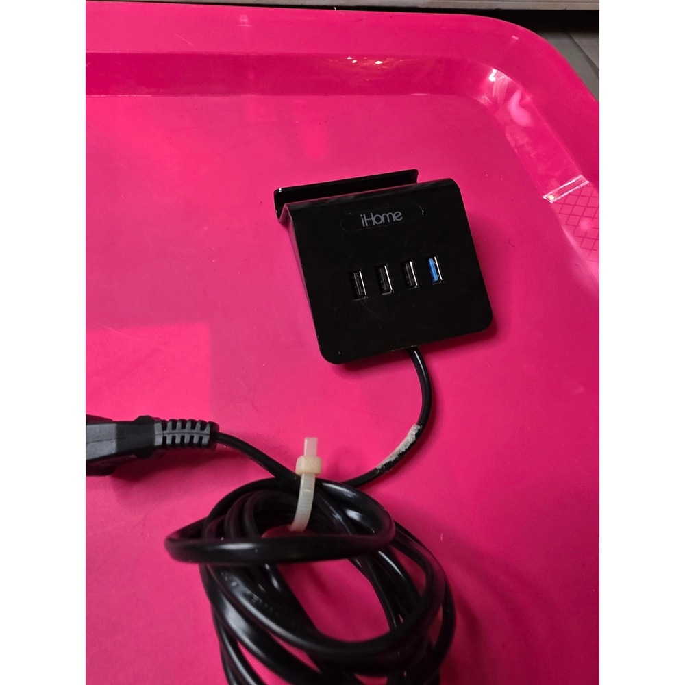 iHome‎ Multi Hub 4 Port USB Charging Station Desktop Stand Black IH-BL-CT710