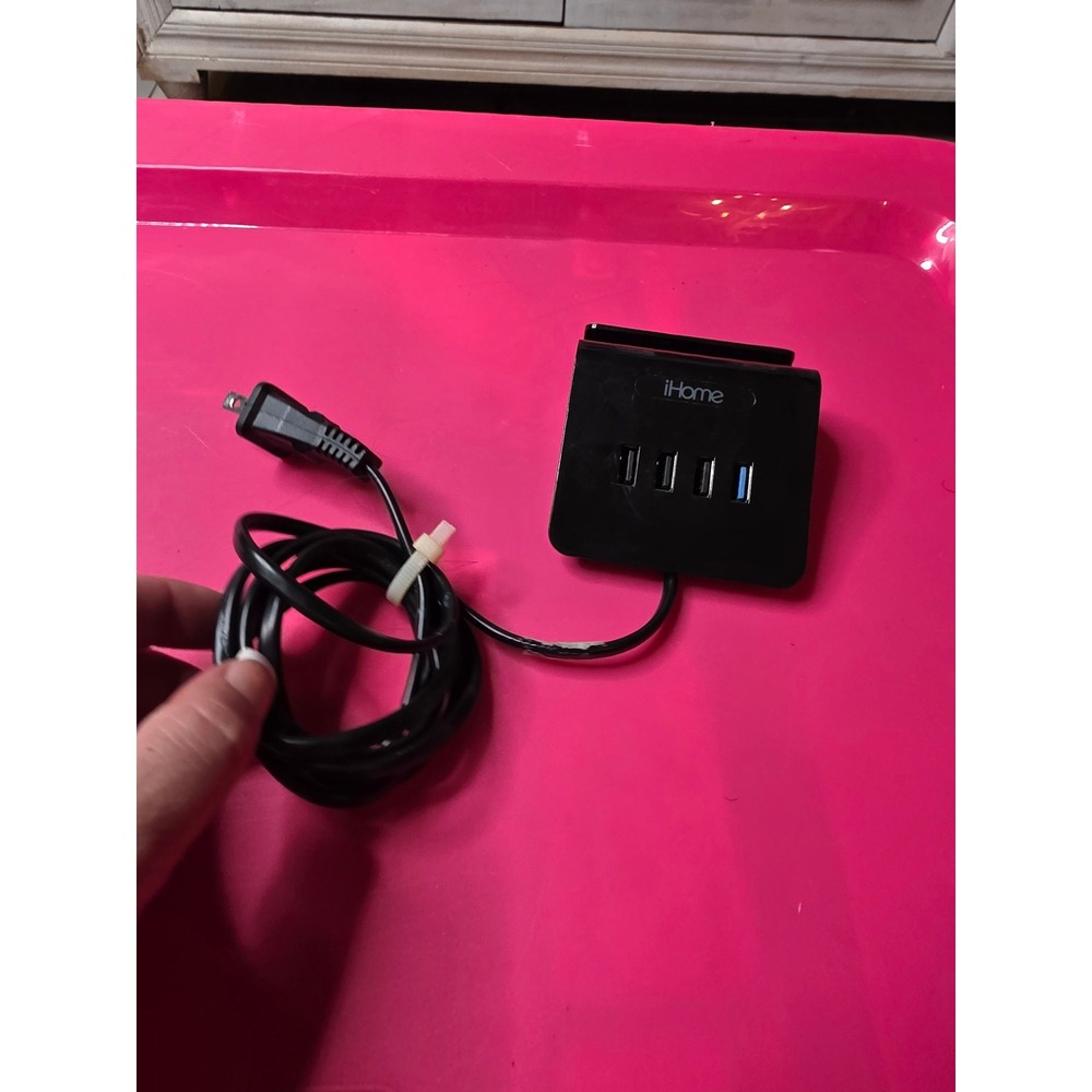 iHome Multi Hub 4 Port USB Charging Station Desktop Stand Black IH-BL-CT710 - Picture 4 of 11