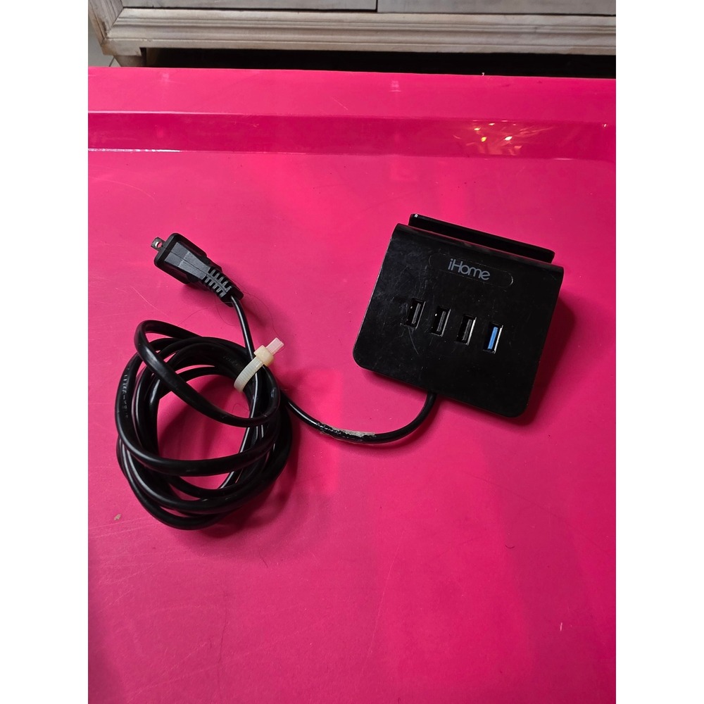 iHome Multi Hub 4 Port USB Charging Station Desktop Stand Black IH-BL-CT710 - Picture 5 of 11