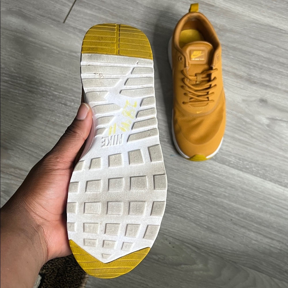 Nike Air Max Thea Mustard Yellow Sneakers - Picture 8 of 13
