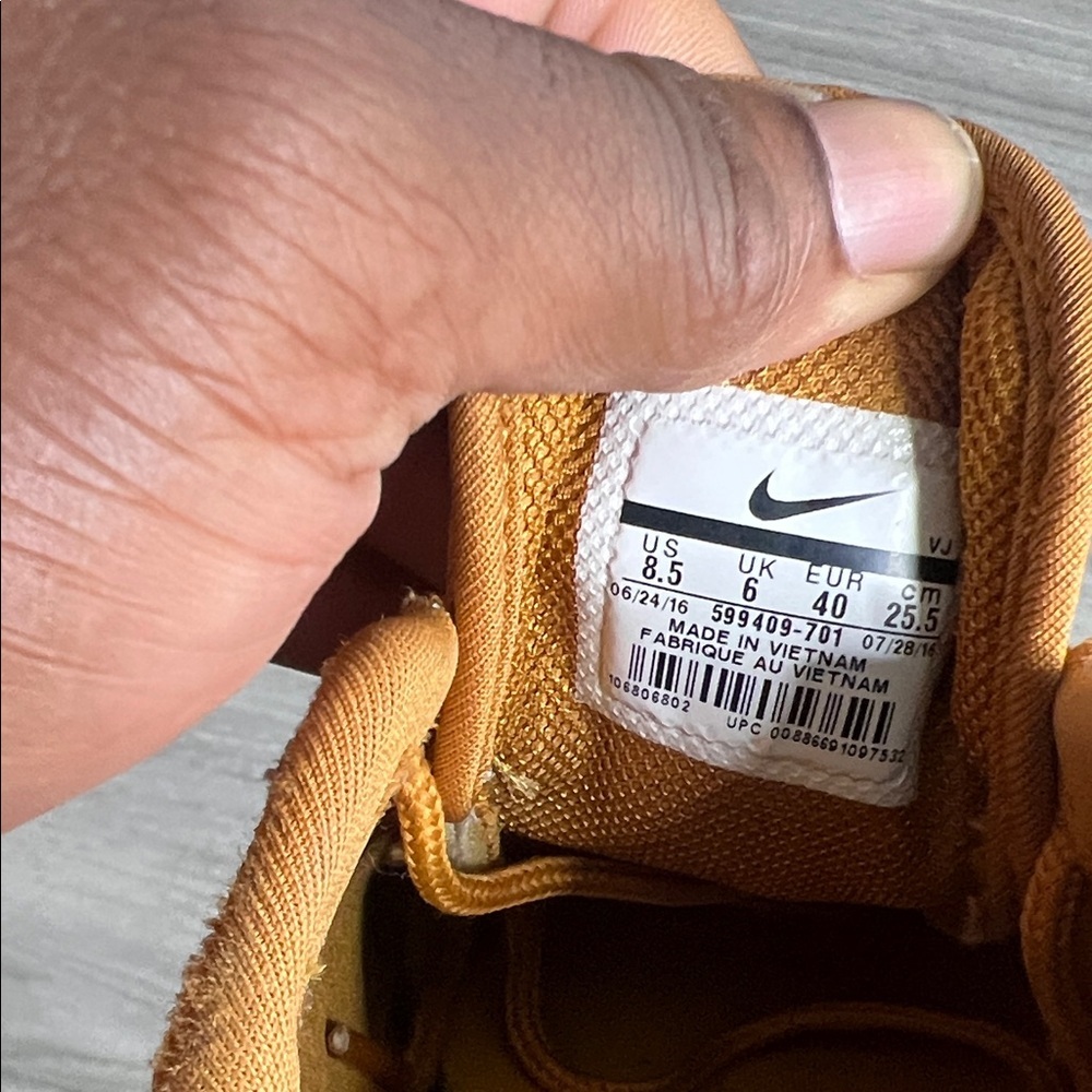 Nike Air Max Thea Mustard Yellow Sneakers - Picture 10 of 13