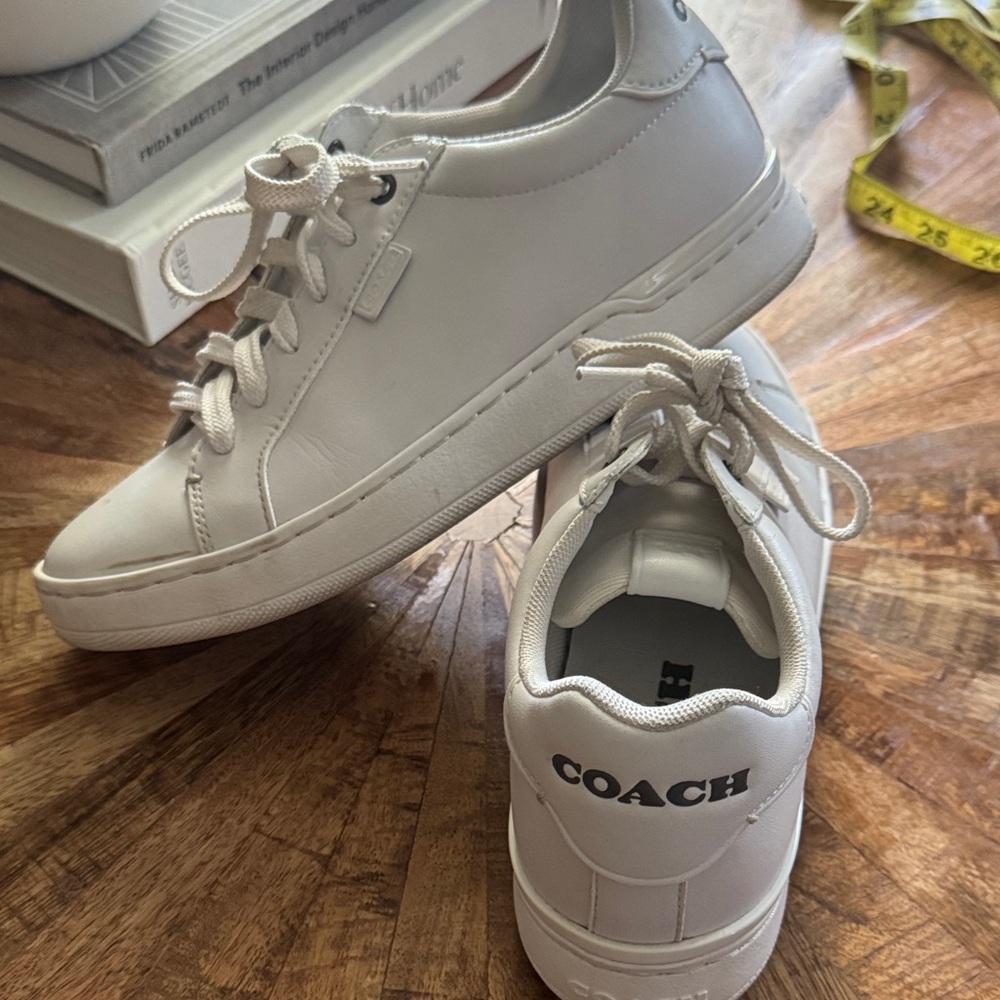 Coach Lowline leather Low Top Sneakers in‎ optic White Size 7B