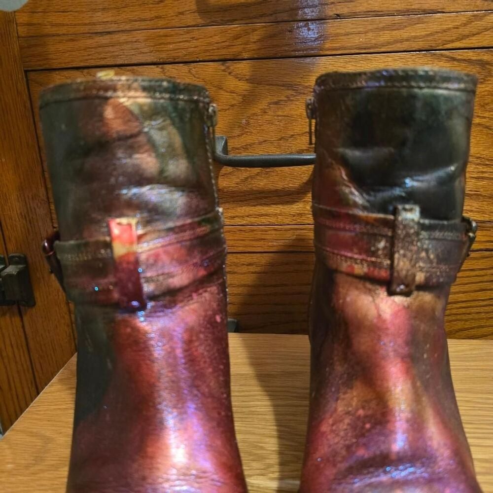 No-brand Women's Pink and Gold Boots - Picture 5 of 8